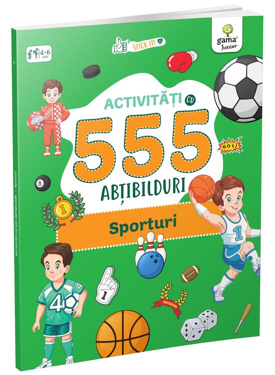 Copertă produs Activități cu 555 abțibilduri - Sporturi. Stick it! - gallery big 1