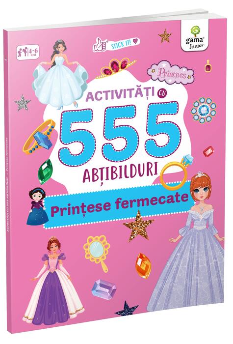 Copertă produs Activități cu 555 abțibilduri - Prințese fermecate. Stick it!