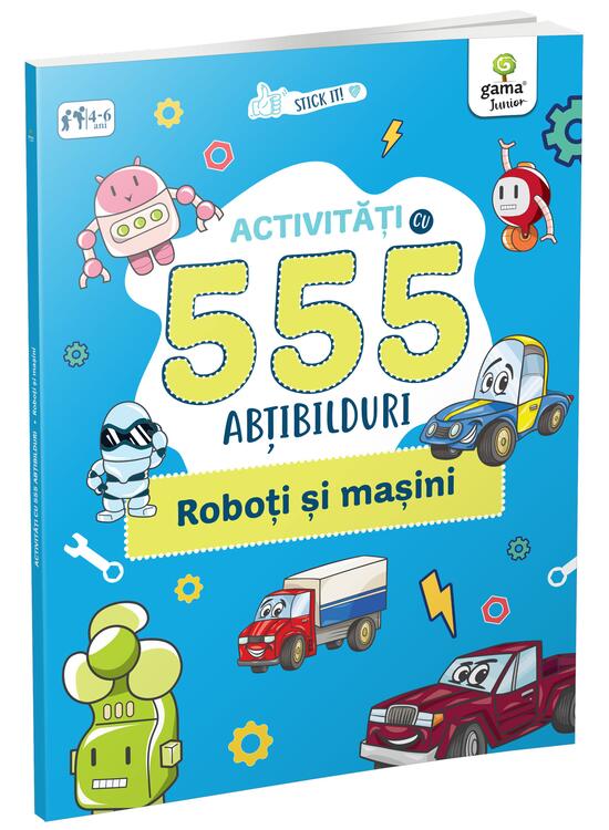 Copertă produs Activități cu 555 abțibilduri - Roboți și mașini. Stick it! - gallery big 1