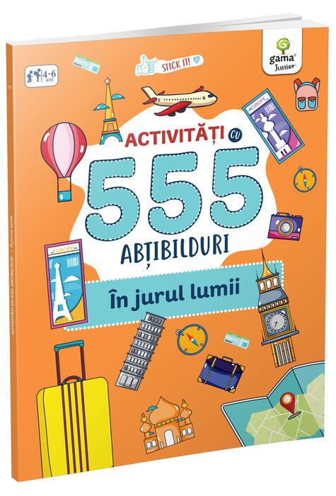 Copertă produs Activități cu 555 abțibilduri - &Icirc;n jurul lumii. Stick it!