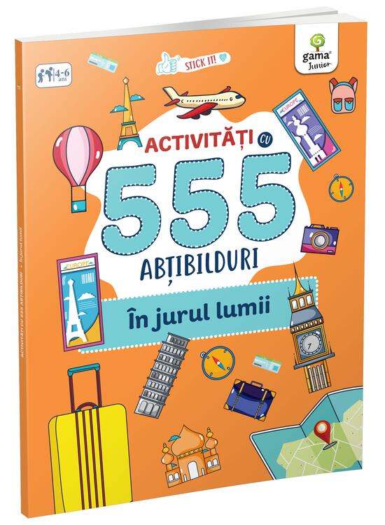 Copertă produs Activități cu 555 abțibilduri - &Icirc;n jurul lumii. Stick it! - gallery big 1