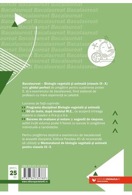 Copertă produs Bacalaureat. Biologie vegetală şi animală. Clasele IX-X - Ediția a II-a
