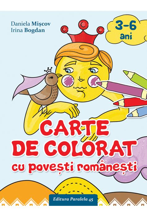 Copertă produs Carte de colorat cu povești rom&acirc;nești (3-6 ani)