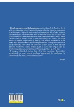 Copertă produs Simularea examenului de bacalaureat. Matematică. Clasa a XI-a. Profil tehnologic. 30 de de teste, după modelul M.E.N.