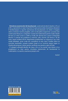 Copertă produs Simularea examenului de bacalaureat. Matematică. Clasa a XI-a. Profil mate-info. 30 de de teste, după modelul M.E.N.