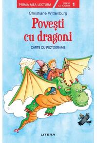 Copertă produs Povești cu dragoni. Carte cu pictograme. Citesc cu ajutor (Nivelul 1)