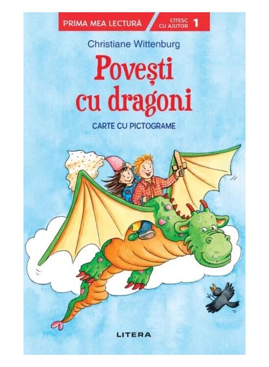 Copertă produs Povești cu dragoni. Carte cu pictograme. Citesc cu ajutor (Nivelul 1) - gallery big 1