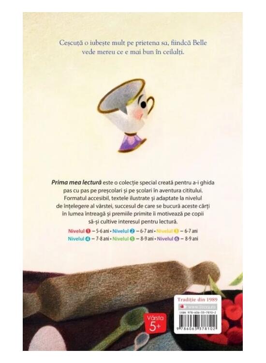 Copertă produs Disney Junior. Cescuța o iubește pe Belle. Poveste cu litere mari de tipar - gallery big 2