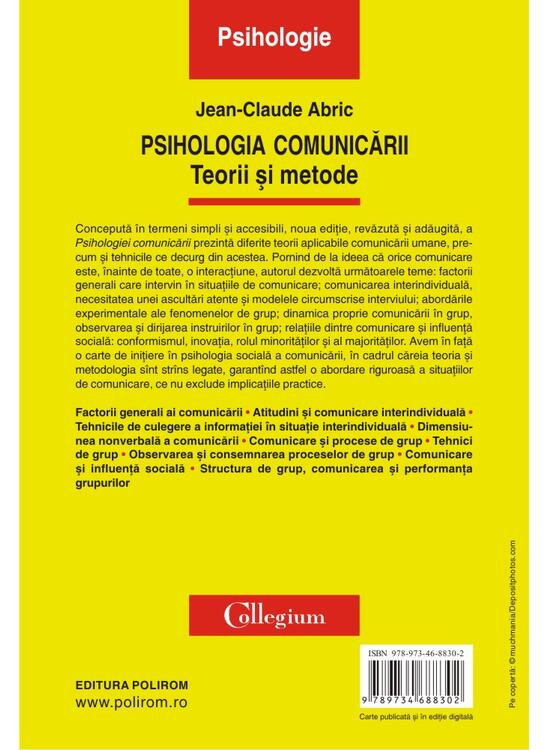 Copertă produs Psihologia comunicării. Teorii şi metode. Ediția a II-a - gallery big 2