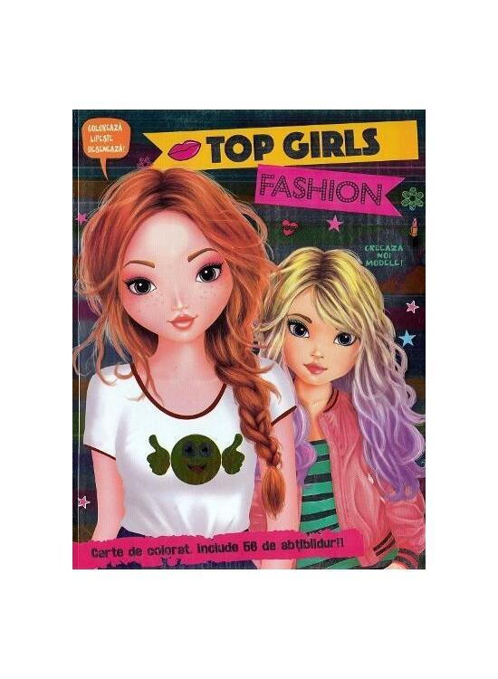 Copertă produs Top Girls Fashion. Carte de colorat cu abțibilduri - gallery big 1