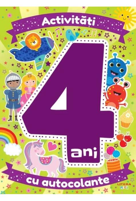 Copertă produs Activități cu autocolante la 4 ani