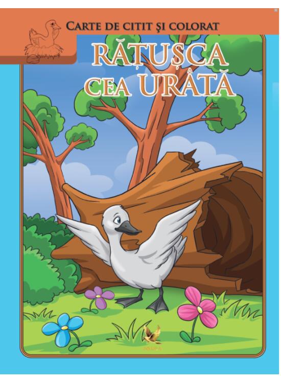 Copertă produs Rățușca cea ur&acirc;tă. Carte de citit și colorat - gallery big 1