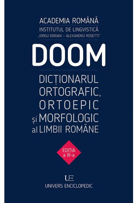 Copertă produs DOOM. Dicţionarul ortografic, ortoepic şi morfologic al limbii române