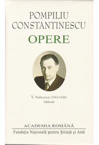 Copertă produs Pompiliu Constantinescu. Opere (Vol.V)