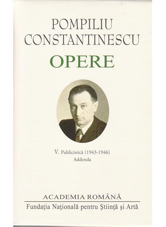 Copertă produs Pompiliu Constantinescu. Opere (Vol.V) - gallery big 1