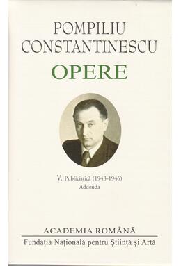 Copertă produs Pompiliu Constantinescu. Opere (Vol.V)