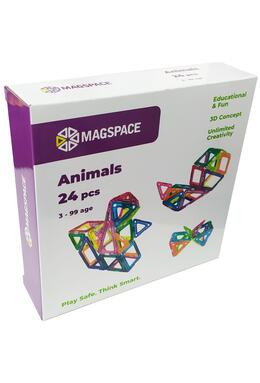 Copertă produs Set magnetic Magspace - Animals (24 pcs.)