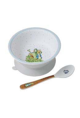Copertă produs Set Peter Rabbit - bol cu ventuză și lingură