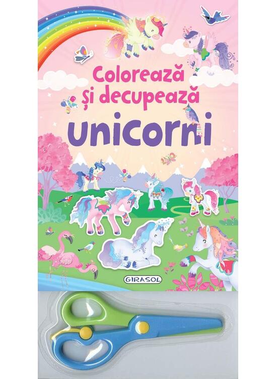Copertă produs Colorează și decupează unicorni (roz) - gallery big 1
