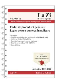 Copertă produs Codul de procedură penală şi Legea pentru punerea &icirc;n aplicare