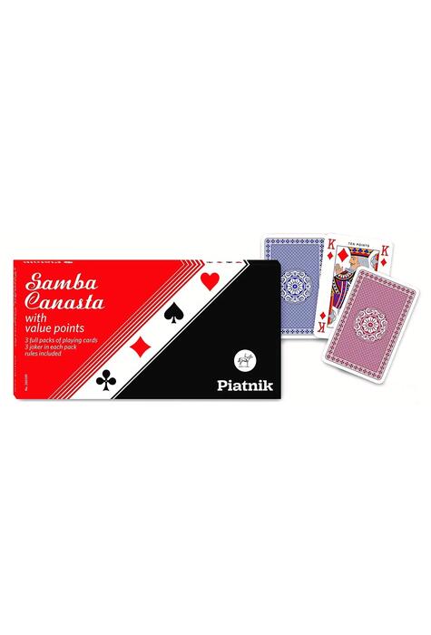 Copertă produs Cărți de joc Piatnik Samba Canasta, pachet triplu