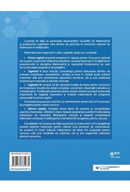 Copertă produs Concursul de titularizare. Matematică. Aspecte științifice și metodice