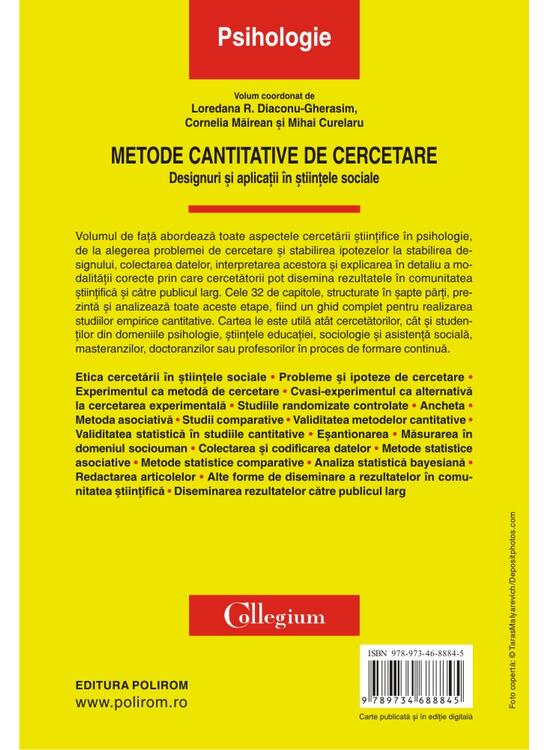 Copertă produs Metode cantitative de cercetare - gallery big 2