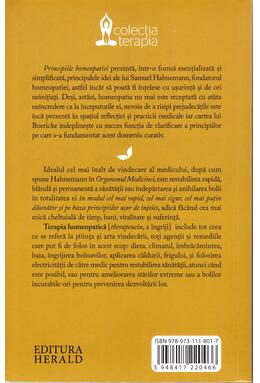 Copertă produs Principiile homeopatiei