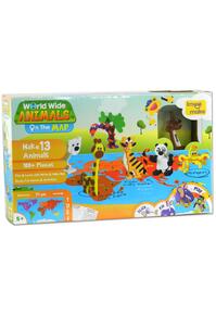 Copertă produs Hartă educativă + puzzle 3D cu animale din spumă EVA - World Wide - Animals on the Map
