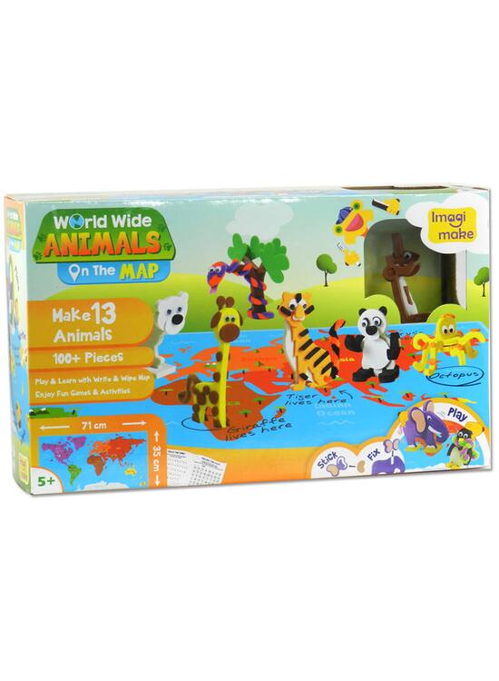 Copertă produs Hartă educativă + puzzle 3D cu animale din spumă EVA - World Wide - Animals on the Map - gallery big 1