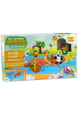Copertă produs Hartă educativă + puzzle 3D cu animale din spumă EVA - World Wide - Animals on the Map