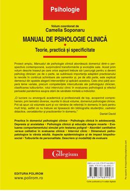 Copertă produs Manual de psihologie clinică (Vol. 1)