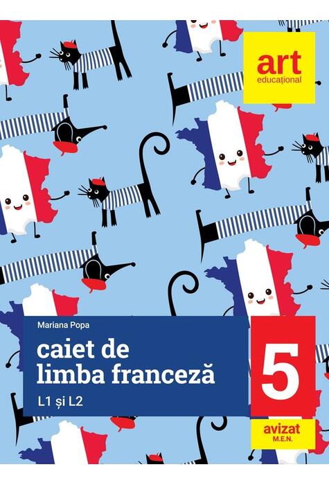 Copertă produs Limba franceză. Caiet pentru clasa a V-a L1 şi L2