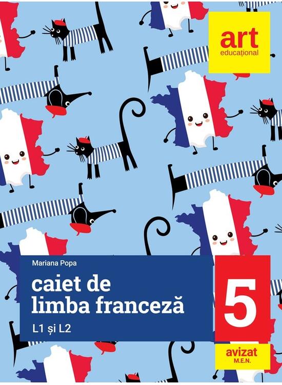 Copertă produs Limba franceză. Caiet pentru clasa a V-a L1 şi L2 - gallery big 1