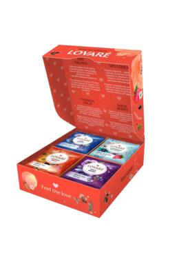 Copertă produs Cutie cu 32 pliculețe de ceai negru asortat Lovar&eacute; (4 arome x 8 pliculețe): 1001 Nights, Passion Fruit, Splashes of Champagne, Wild Berry 32 g