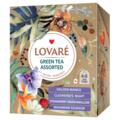 Copertă produs Cutie cu 32 pliculețe de ceai verde asortat Lovar&eacute; (4 arome x 8 pliculețe): Golden Mango, Cleopatra&rsquo;s Night, Strawberry Marshmallow, Bahamian Soursop 32 g - gallery small 