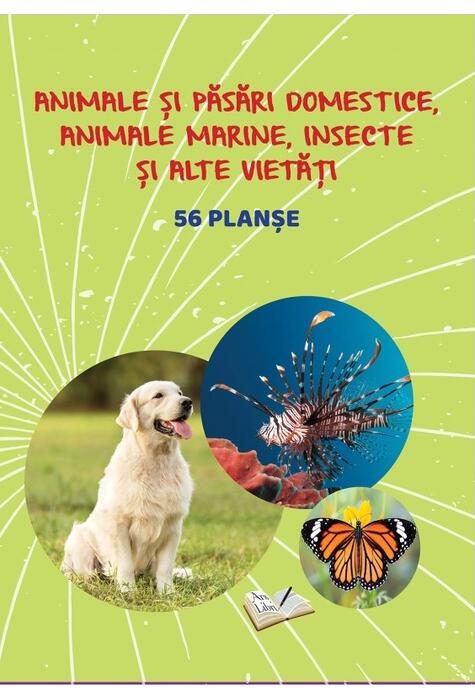 Copertă produs Mapă - Animale și păsări domestice, animale marine, insecte și alte vietăți