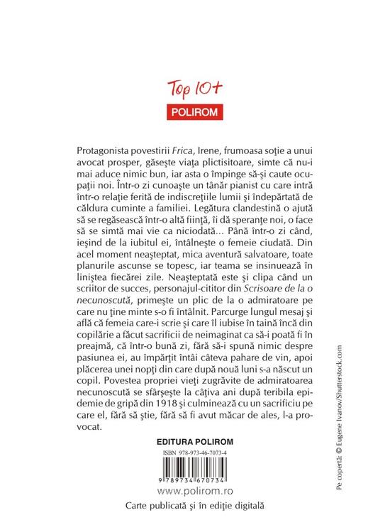 Copertă produs Frica &bull; Scrisoare de la o necunoscută - gallery big 2