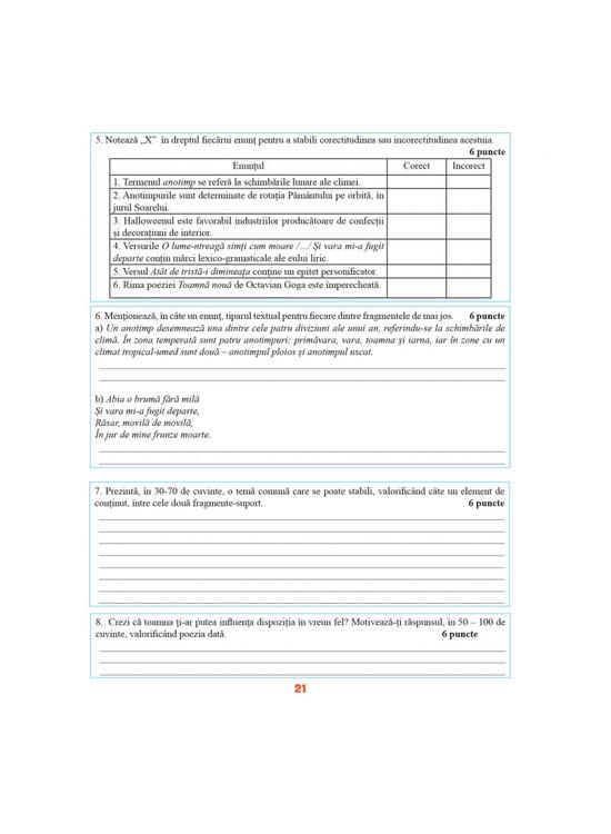 Copertă produs 30 Teste de antrenament pentru Evaluarea Națională - Limba și literatura rom&acirc;nă - gallery big 5