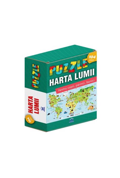 Copertă produs Harta lumii - Puzzle (104 piese, A3)