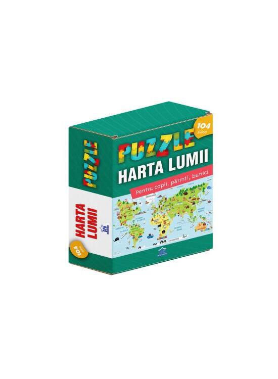 Copertă produs Harta lumii - Puzzle (104 piese, A3) - gallery big 1