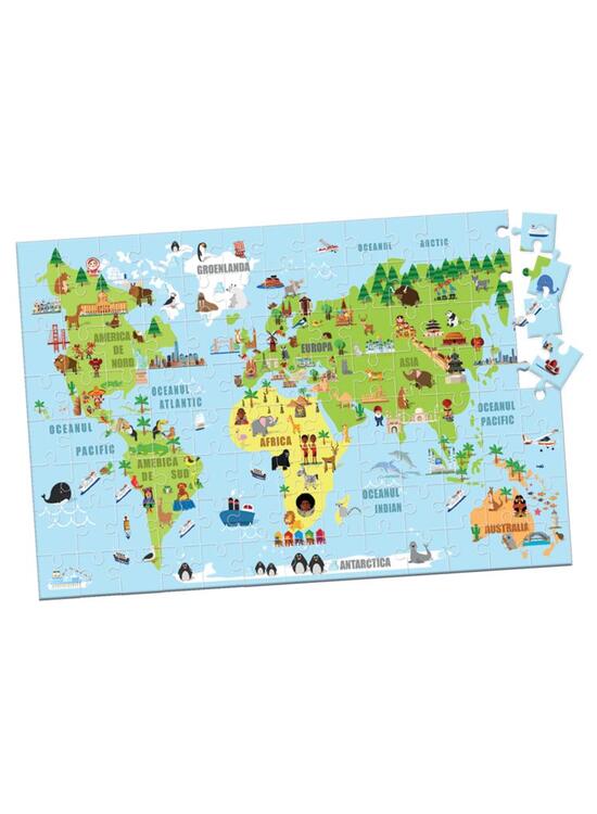 Copertă produs Harta lumii - Puzzle (104 piese, A3) - gallery big 2