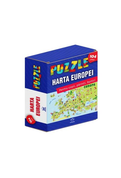 Copertă produs Harta Europei - Puzzle (104 piese, A3)