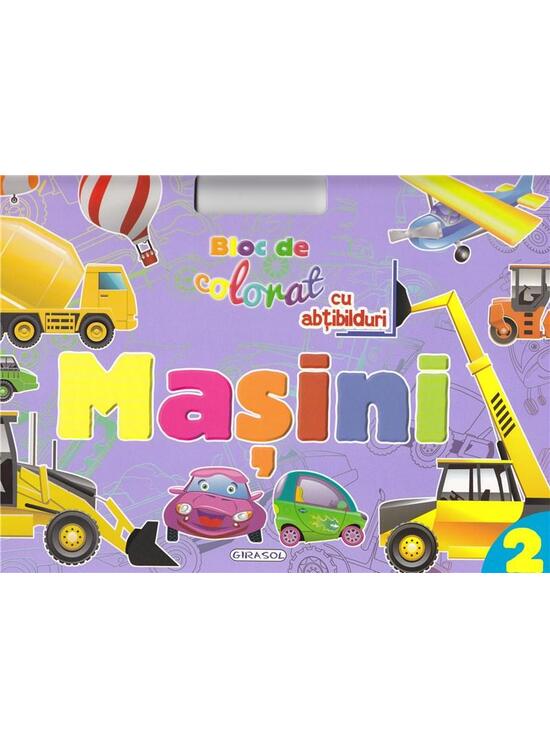 Copertă produs Mașini 2. Bloc de colorat cu abțibilduri - gallery big 1