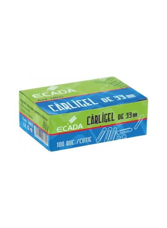Copertă produs Set 100 agrafe zincate ECADA, 33 mm - gallery big 1