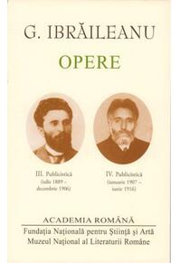 Copertă produs G. Ibrăileanu. Opere (Vol. III+IV)