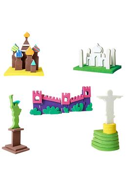 Copertă produs Puzzle 3D Mapology cu monumente din jurul lumii