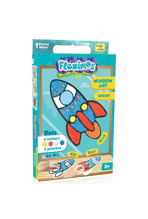 Copertă produs Set creativ Imagimake Floximos, stickere pentru fereastră - Rachetă