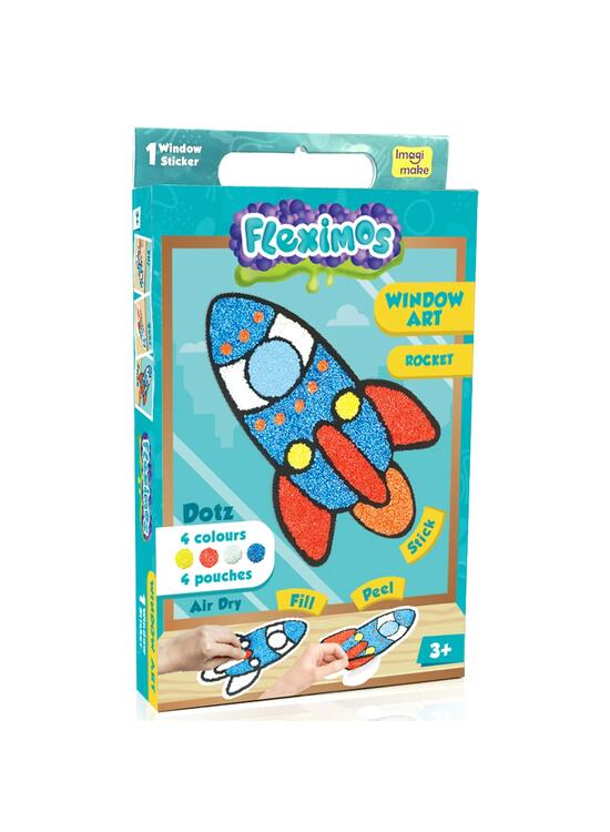 Copertă produs Set creativ Imagimake Floximos, stickere pentru fereastră - Rachetă - gallery big 1