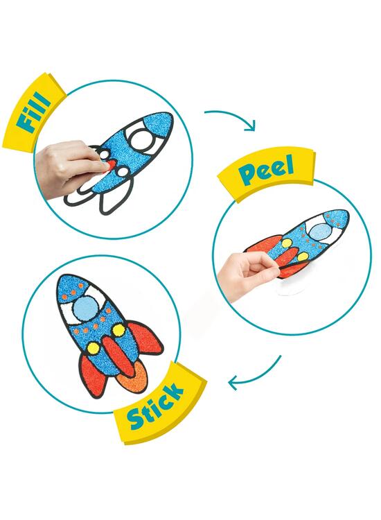 Copertă produs Set creativ Imagimake Floximos, stickere pentru fereastră - Rachetă - gallery big 5